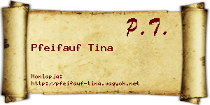 Pfeifauf Tina névjegykártya